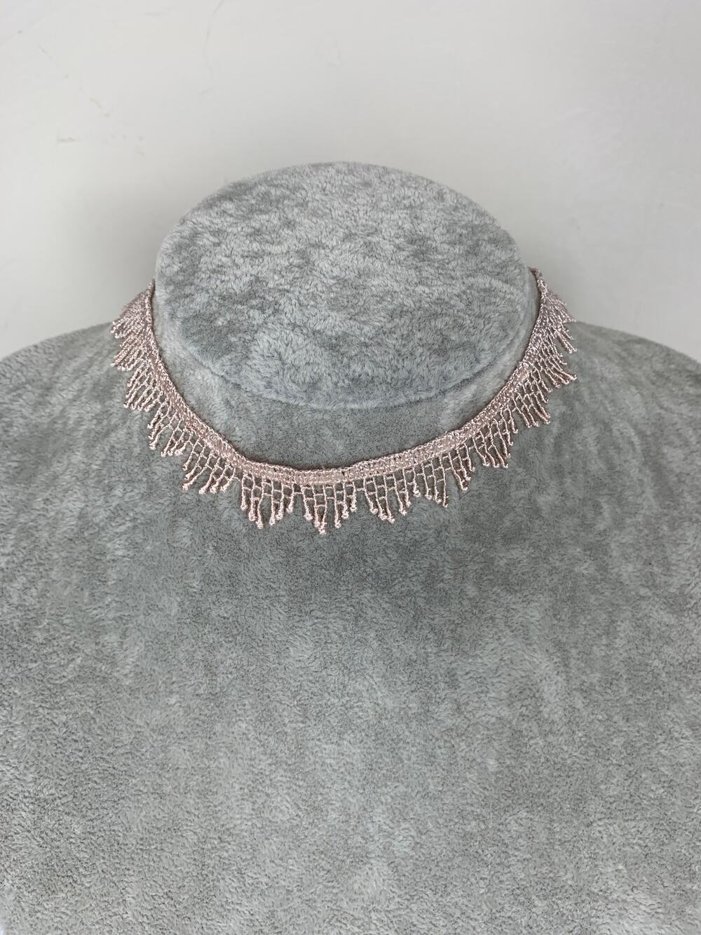 Pale Pink Lolita Lace Choker 15" Long 1/2" wide Fairy Romantic